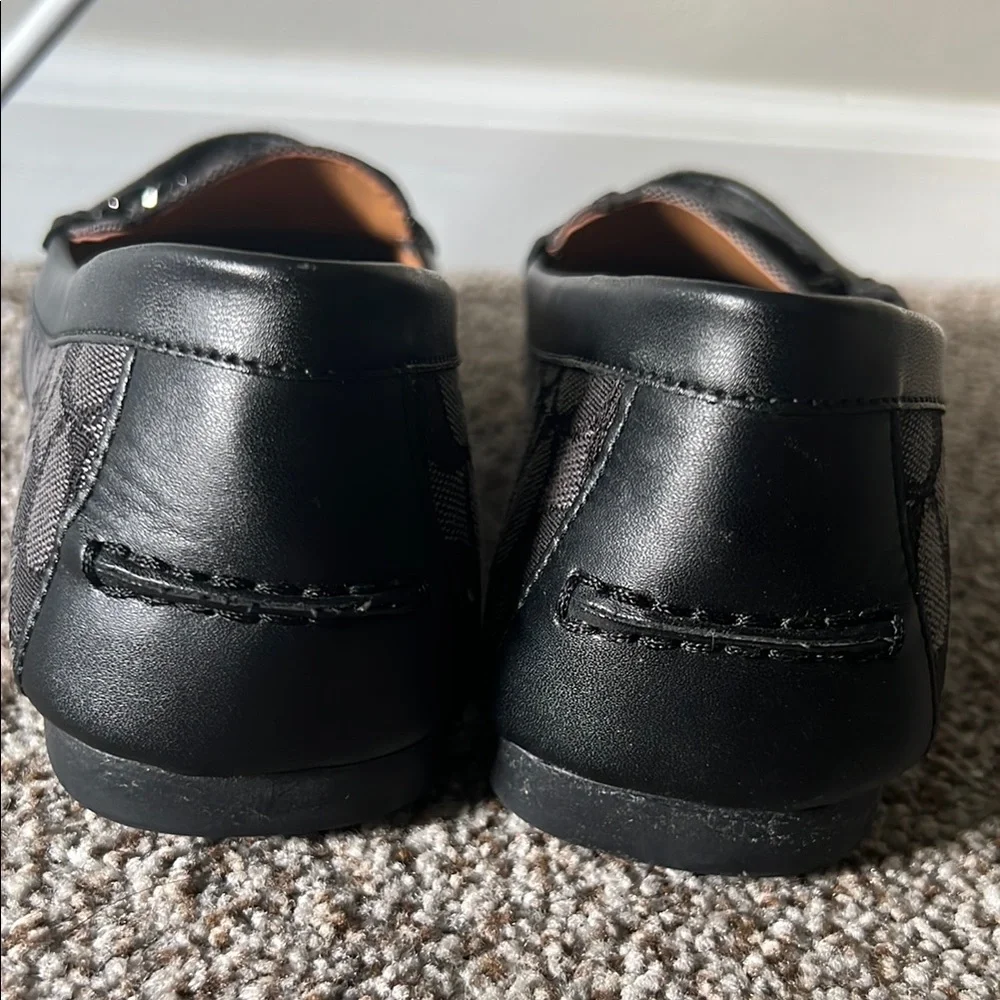 Coach Women's Black Signature Loafers - Picture 8 of 11